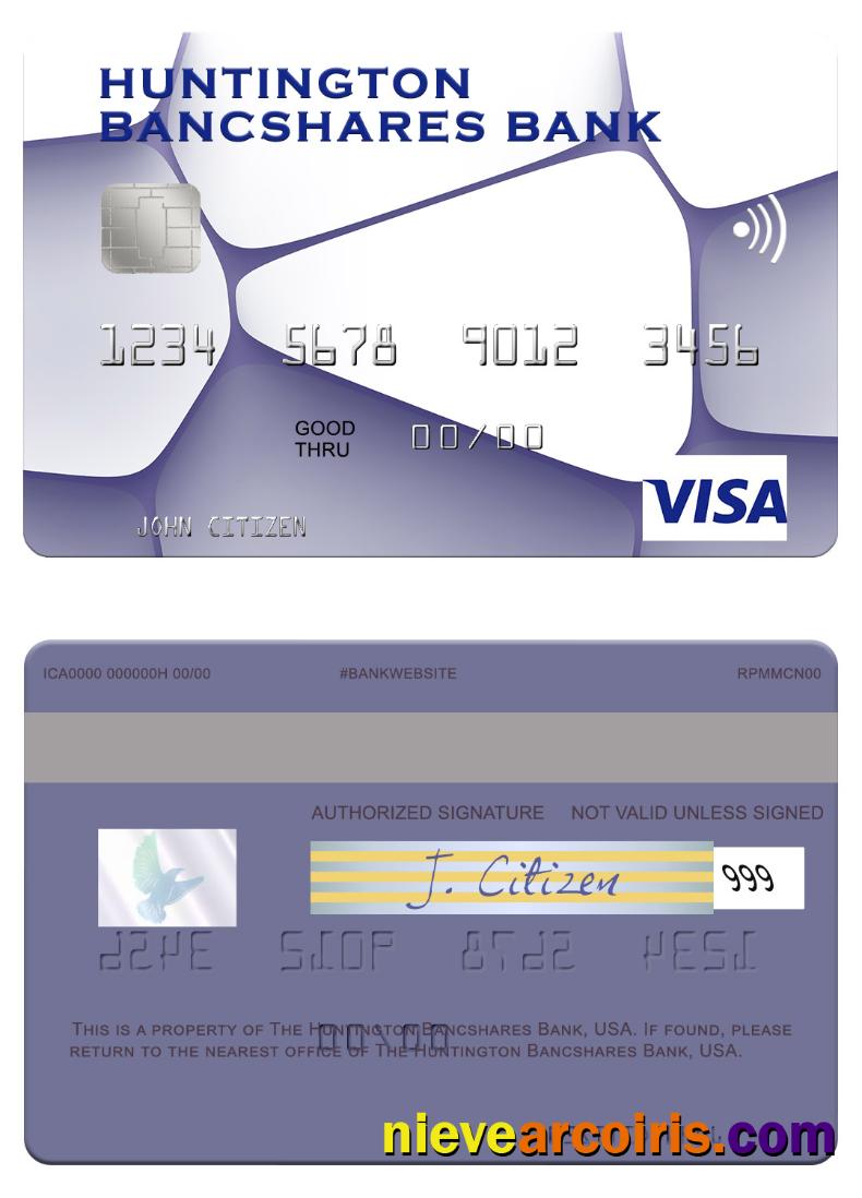 USA Huntington Bancshares Bank visa card